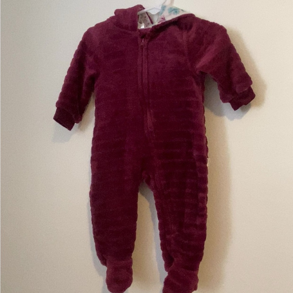 Cozy Maroon Kids One Piece